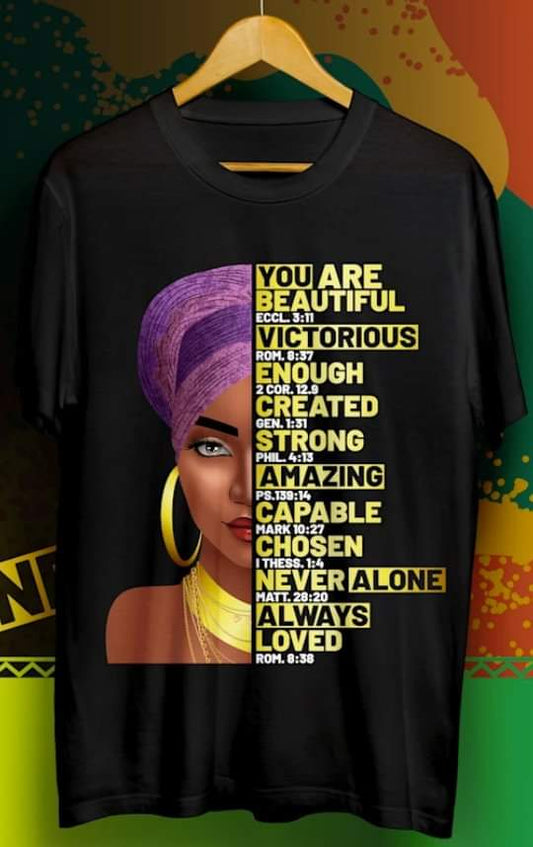 You Are... Inspirational Scripture Tee (Black Only)